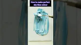 How to make sky blue colour. #colourmixing #paintingideas #painthacks #shorts #ytshorts