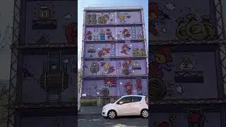 Mario to the rescue!👨&zwj;🔧🍑👸 by Jace Gouzou - Paris, France. #streetart #graffiti #mural #shorts