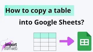 Copy a Table from a Webpage