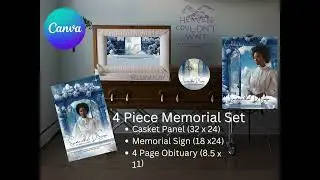 Create a Beautiful Memorial with This Editable Canva Obituary Template 🕊️ #Shorts #funeral #canva
