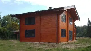Bau eines Holzhauses durch Wei&szlig;russen in Deutschland
