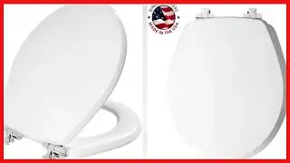 MAYFAIR 826CHSL 000 Benton Toilet Seat with Chrome Hinges will Slow Close and Never Come Loose