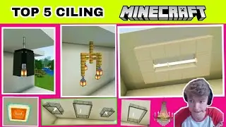 How To Make 🔥 TOP 5 Ceiling Lamp bulid idea 💡 in Minecraft #minecraft