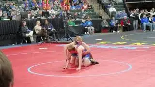 Trevor Eisfeld scores an escape for Tracy MWWG in team semifinals against Zumbrota/Mazeppa.
