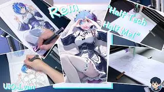 Drawing &lsquo;Rem&rsquo; with a Twist &ndash; AI, Plotter & Markers Combined!