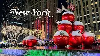 NYC LIVE: Snow Walk New York City ❄️ Rockefeller Christmas Tree 2025 and Washington Square Park