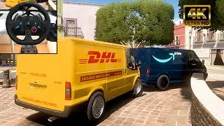 Ford Transit Van | DHL & Amazon Delivery - Forza Horizon 5 | Logitech g29 4K gameplay