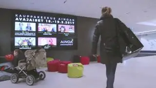 Shopping center outdoor LED-screens and indoor digital signage solutions