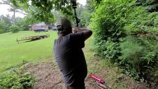 100 yard penetration test with Kill'n Stix Ventilator with a 100gr tooth of the arrow broadhead
