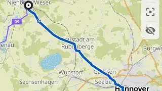 Der Fernradweg zwischen Nienburg/Weser und Hannover
