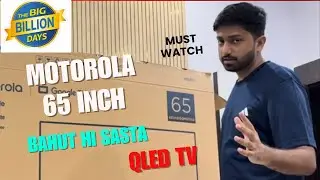 MOTOROLA EnvisionX 165 cm 65 inch QLEDUltra HD 4K Smart Google TV Unboxing &Review 2025