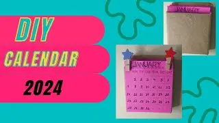 DIY calendar making 2024 #diy#papercraft #youtube  #yt  #calendar #diycalendar