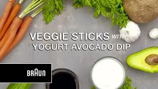 Veggie Sticks with Yogurt Avocado Dip | Braun MultiQuick Hand Blender