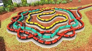 Messy Rail Tracks Train like Snake🚦Tangled Thread Train Tracks⚠️Trainz Simulator 2022