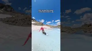 Mini pond skim in August! Month 34 straight of snowboarding once a month! #snowboard #ponkskim