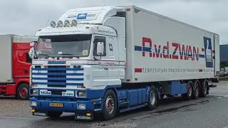 Scania 143M 420 - R.v.d.Zwan V8 open pipe sound + smoke!