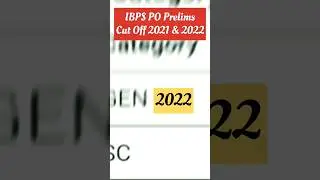IBPS PO Prelims Cut Off 2021 & 2022 #ibpspo2023  #shorts