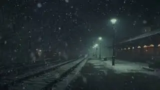Winter Wind Whispers: Train Station Ambience for Relaxation and Deep Sleep
