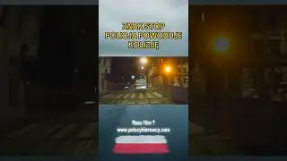 STOP zignorowany przez radiow&oacute;z. Skończyło się kolizją 🚨#stop #policja #kolizja #wymuszenie #droga