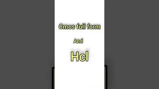 Cmos full form | Hcl #shorts the fast enter