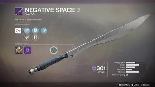 DESTINY 2: HOW TO GET NEGATIVE SPACE LEGENDARY SWORD!