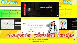 Complete Website Design/HTML&CSS/Bootstrap/Jquery /Animation Effect's/UI Design/JoCode Tech