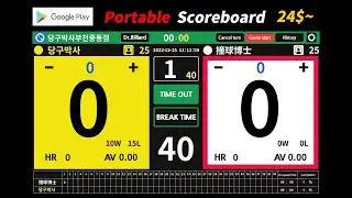Dr.billiard's portable 3cushion billiard scoreboard manual