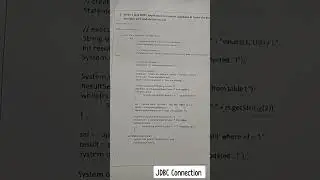JDBC connection in insert and update data 