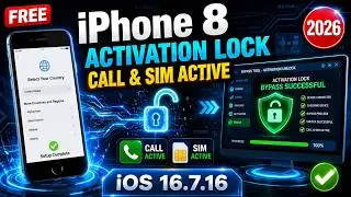 iPhone 8 Bypass Activation Lock iOS 16.7.16 | Call and Sim Active