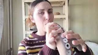 Ceramic Flute Horn Tuned in Double Harmonic Minor Key Bb/B 432 Hz