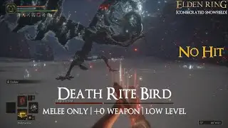 Death Rite Bird in Consecrated Snowfield | No hit/upgrades/AoW | Melee only - Elden Ring