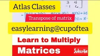Transpose of matrix.#easymaths #transposematrix
