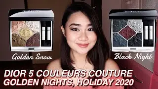 DIOR GOLDEN NIGHTS HOLIDAY 2020 COLLECTION 5 COULEURS COUTURE 549 GOLDEN SNOW AND 089 BLACK NIGHT ♡