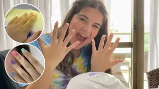 COLOQUEI UNHAS DE FIBRA DE VIDRO E NEM SAI DE CASA!!!