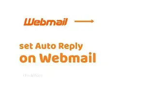 How to set auto reply on webmail | create auto responder on office mail