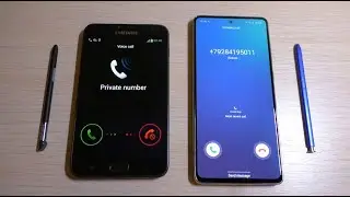 Samsung Galaxy Note1 (Black) & Note10 Lite incoming call