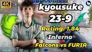 kyousuke (23-9) Falcons vs FURIA (Inferno) | PGL Cluj-Napoca 2026 #cs2 #Falcons #kyousuke