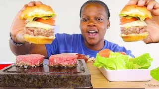 COOKING BURGERS ON A  STONE!