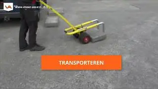 Tegels transporteren en leggen | TessPaver Tromp Easylift | Tegeldonkey | Tegellifter