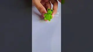 Polymer clay Froggy #polymerclay #craft #clayart #frog #froggy #cute #claywork #shorts#youtubeshorts