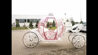 Cinderella Pumpkin - Pink & Gold (Wedding Horse Carriage) by Royal Horse Carriages