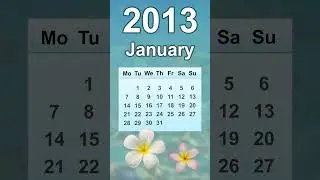 January 2013 Calendar