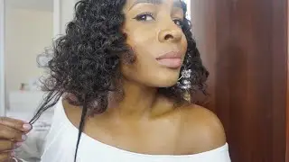 CURLY TO STRAIGHT HAIR ROUTINE W/ NO HEAT | Mel's World