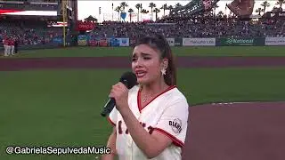 SF GIANTS NATIONAL ANTHEM PERFORMED BY GABRIELA SEPULVEDA