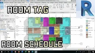 REVIT Architecture Course | Lec (19) |Room Tag + Room Schedule جداول التشطيبات للغرف