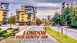 London Bus Ride 🇬🇧 Route 486 🚍 North Greenwich Station To Bexleyheath Shopping Centre