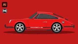 How to illustrate car in adobe illustrator. #design #art #car #zombiethedigital
