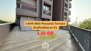 3 BHK Flat with Personal Terrace in Ahmedabad | Sindhu Bhavan Ex | 1550 Ft + 975 Ft Terrace #home