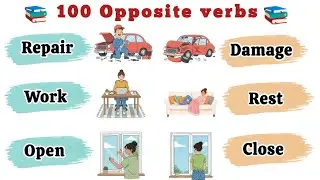📘 English Vocabulary: 100 Opposite Verbs You Must Know#englishforbeginners #opposite 