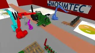 Robot Assembly Line Simulation by MOSIMTEC